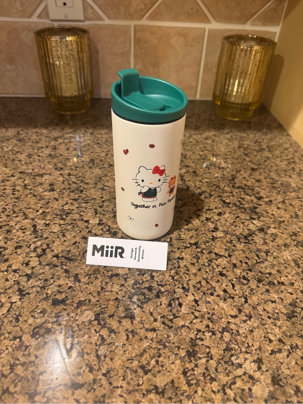 MiiR x Hello Kitty White Travel Tumbler with Lid